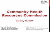 Community Health Resources Commission - Maryland to HGO... · Community Health Resources Commission January 20, 2016 ... Award Decisions ... high provider retention, reduction of