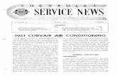 CORVAIR AIR CONDITIONING Car Shop Manual may be used as a guide. Only the differences in service information will be ... 1961 Corvair air conditioning system except for