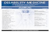 DISABILITY MEDICINE - American Board of Independent ... · The Discipline of disability Medicine: Independent Medical Examiiner vs. Attending Physician ... Post-Traumatic Vertigo