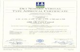 DNV Certificate, Contactor, A95...A300 (englanti - pdf ... · Dry heat test, Low temperature test, Humidity test, Vibration test, Temperature-rise, Operation and operating limits,