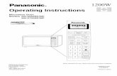 1200W Operating Instructions - Panasonic · 1200W Operating Instructions Microwave Oven Models NN-S952BF/WF NN-S752BF/WF © Copyrighted by Matsushita Electric Industrial Co., Ltd.,