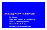 Auditing WWW & Firewalls WWW & Firewalls Ed Ehrgott ... •Client requests URL of CGI program ... •Don’t place intrepreters and libraries in /cgi-bin