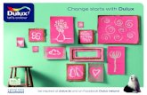 Change starts with Dulux - Co-op SuperStores · 02 Front Cover colours: Coral Shore Easycare (2014 colour of the year) and Hepburn Blue Easycare CHANGE STARTS WITH DULUX Dulux colour