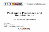 Packaging Processes and Requirements - TAPPI · 2009 Consumer Packaging Solutions for Barrier Performance Course Packaging Processes and Requirements Pouch and Package Making Presented