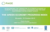 THE GREEN ECONOMY PROGRESS INDEX - Centre for … Green Economy Progress... · Brussels, 15 October 2015 Gisele Mueller UNEP, Economics and Trade Branch ACCELERATING THE TRANSITION
