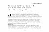Completing Book II of Archimedes’s On Floating Bodies ...crorres/Archimedes/Floating/rorres... · Completing Book II of Archimedes’s On Floating Bodies rchimedes (c. 287 B.C.