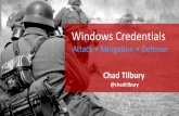 Windows Credentials - FIRST - Improving Security · Senior Instructor and Co-Author: FOR500: Windows Forensics FOR508: Advanced Forensics and Incident Response E-mail: chad.tilbury@crowdstrike.com