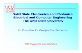 Solid State Electronics and Photonics Electrical and … State Electronics and Photonics Electrical and Computer Engineering The Ohio State University An Overview for Prospective Students