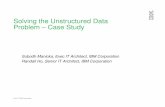 Solving the Unstructured Data Problem – Case Study the Unstructured Data Problem – Case Study Subodh Manicka, ... Federal Institute for Drugs and Medical ... Cognos BI Complaints