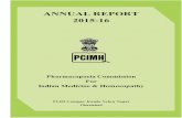 ANNUAL REPORT 2015-16 - Ministry of AYUSHayush.gov.in/sites/default/files/Annexure VII ANNUAL REPORT 2015-16...ANNUAL REPORT 2015-16 Pharmacopoeia Commission ... (P'cognosy) SO (P'cognosy)