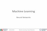 Machine Learning : Neural Networks - TU Dresdends24/lehre/ml_ws_2013/ml_08… ·  · 2013-12-05Feed-Forward Networks 05/12/2013 Machine Learning : Neural Networks 4 Two levels, &