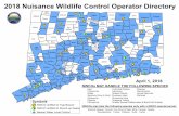 Nuisance Wildlife Control Operators - Connecticut · TO ALL NUISANCE WILDLIFE CONTROL OPERATORS & DIRECTORY USERS ... CONNECTICUT GOOSE SOLUTIONS(Dog (203)556-7777 N0840 ... 2018