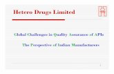 Hetero Drugs Limited - The Indian Pharmaceutical … 3 of 30 3 Hetero Drugs Limited Laws Governing GMPs/Quality ¾United States – Food, Drugs and Cosmetics Act ¾Europe – European