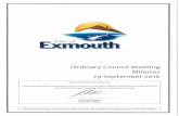 Shire of Exmouth · Shire of Exmouth Ordinary ... 06/09/16 Communication Strategy ... This item is relevant to the Councils approved Strategic Community Plan 2011-2021 and ...
