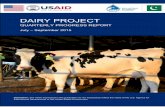 DAIRY PROJECTpdf.usaid.gov/pdf_docs/PA00MBJS.pdf · I | P a g e DAIRY PROJECT QUARTERLY PROGRESS REPORT July – September 2015 Disclaimer: The views expressed in this publication