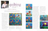 quilting - APQS€¦ · quilting lines. Many quilt patterns are symmetrical in both color and design, but that doesn’t mean your quilting must also match. In fact, you’ll soon