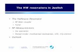 The HW resonators in Juelich - classe.cornell.edu · The HW resonators in Juelich ... RFQ Superconducting LINAC Diagnostics Line Transfer Line 50 MeV H , D--New injector ... First