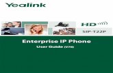 Copyright © 2012 YEALINK NETWORK TECHNOLOGY This Guide v Thank you for choosing the SIP-T22P IP phone, an exquisitely designed SIP IP phone. This unit provides business telephony
