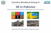 3R in Pakistan - Regional development PPT Pakistan .pdf · 3R in Pakistan Achievements ... • The Barikot SWM strategy is based upon following four-pronged approach: –Strengthening