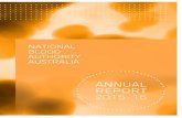 ANNUAL REPORT 2015-16 - National Blood Authority the National Blood Authority Act 2003, sections 63 and 70 of the Public Service Act 1999, ... Information Services 4 NBA ANNUAL REPORT