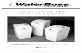 INSTALLATION AND SERVICEMANUAL - WaterBoss AND SERVICEMANUAL 4343 S. Hamilton Road, Groveport, Ohio 43125 Water Filters: 97WB-IF, 97WB-CF and 97WB-AF Rev. 1.0