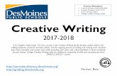 Creative Writing 2017-2018 Guide Betasecondaryliteracy.dmschools.org/uploads/1/3/4/0/13404511/creative... · B. Identify targeted characteristics in a sample creative piece C. Write