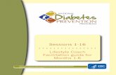 National Diabetes Prevention Program ***** NATIONAL DIABETES PREVENTION PROGRAM: LIFESTYLE COACH FACILITATION GUIDE The Lifestyle Coach Facilitation Guide was developed by the Diabetes