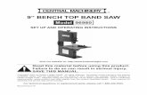 9” Bench top Band saw - Harbor Freight Tools - Quality ...images.harborfreight.com/manuals/96000-96999/96980.pdf · Band saw saFetY warnings..... 5 speciFications.....8 unpacking