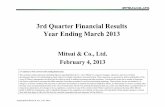 3rd Quarter Financial Results Year Ending March 2013 · Mineral & Metal Resources ¥76.7 bn ... VNC (equity dilution) +9.2, Mikuni Coca-Cola +6.1 Nihon Unisys ... -Deterioration in