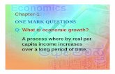 ONE MARK QUESTIONSONE MARK QUESTIONS · ONE MARK QUESTIONS Q: ... Opening up of the Indian economy to world market by ... social and other sectors by using its ...