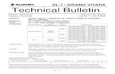 XL-7 / GRAND VITARA Technical Bulletin · XL-7 / GRAND VITARA Technical Bulletin ... SB LJ9999 99 SB Inspect and replace pulley 0.6 hrs. ... and then the tensioner pulley. XL-7 Grand