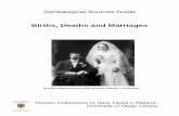 Births, Deaths and Marriages - University of Otago BDM Guide.pdf · An index of births, deaths and marriages for all of New Zealand for the period 1848‐1990. ... Births Deaths and