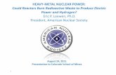 HEAVY-METAL NUCLEAR POWER: Could Reactors Burn Radioactive … · HEAVY-METAL NUCLEAR POWER: Could Reactors Burn Radioactive Waste to Produce Electric Power and Hydrogen? Eric P.