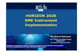 HORIZON 2020 SME Instrument Implementation · HORIZON 2020 SME Instrument Implementation ... This presentation ... In the logic of a business innovation plan with clear