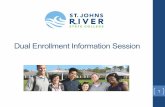 Dual Enrollment Info Session - St. Johns River State College · Florida College System and is specifically designed for the ... •Dual Enrollment courses are college level courses.