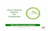 Green RatingGreen Rating System For Companies - CII · CII – Sohrabji Godrej Green Business Centre, Hyderabad ... Greenco Rating System Green Rating System for Companies Pilot Version