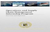 Operations and Supply Chain Management Internship Program€¦ · 1 | Page . Operations and Supply Chain Management Internship Program. Overview and Objectives