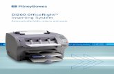DI200 OfficeRight Inserting System - Pitney Bowes CA ... · OfficeRight™ Mailer – a mail centre that fits on your desk The OfficeRight Mailer gives your business the services