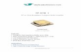 HF-STM 1 · HF-STM 1 DC to 1GHz Broadband Cryogenic Buffer Amplifier - Datasheet - Version 1.0 / April 2017 Features: Cryogenic High Impedance Buffer up to 1GHz