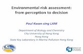 Environmental risk assessment: from perception to … · Environmental risk assessment: from perception to decision ... Determine PEC or MEC ... Derivation of MAC based on TRV