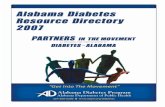 Alabama Diabetes - Alabama Department of · Alabama Diabetes Resource Directory ... Montgomery, AL 36104 Telephone: (334) ... West Alabama Counties served - Bibb, Greene, Fayette,