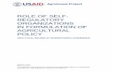 ROLE OF SELF- REGULATORY ORGANIZATIONS IN …pdf.usaid.gov/pdf_docs/PA00KRK6.pdf · constraints and incentives faced by individuals will determine how they use the available resources