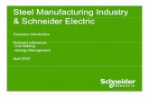 Steel Manufacturing Industry & Schneider Electric Manufacturing Industry & Schneider Electric Company introduction Selected referencesSelected references - Iron Making - Energy Management