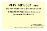 PHY 481/581 Intro Nano-Materials Science and …web.pdx.edu/~pmoeck/pdf/simple QM introduction.pdf- Why Quantum Physics? - • Classical mechanics (Newton's mechanics) and Maxwell's