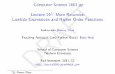 Instructor:Benny Chor Tel-Aviv Universitytau-cs1001-py.wdfiles.com/local--files/lecture-presentations-2012a/... · DRAFT Ackermann function and Python Recursion Depth However, running