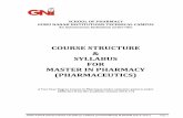 COURSE STRUCTURE SYLLABUS FOR MASTER IN … · 10 PH1244 Advanced Drug Delivery Systems Lab 0 4 2 ... 3.Ansel’s Pharmaceutical Dosage form and Drug delivery system by Loyd V ...