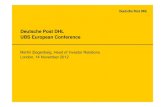 Deutsche Post DHL UBS European Conference - …m.dpdhl.com/content/dam/dpdhl/Investoren/Veranstaltungen/Invest... · Martin Ziegenbalg, Head of Investor Relations – UBS European