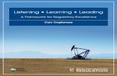Listening • Learning • Leading · PENN PROGRAM ON REGUL ATION Cary Coglianese Listening • Learning • Leading A Framework for Regulatory Excellence