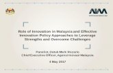 Role of Innovation in Malaysia and Effective Innovation ... · Role of Innovation in Malaysia and Effective Innovation Policy Approaches to Leverage Strengths and Overcome Challenges