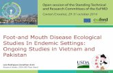 Foot-and Mouth Disease Ecological Studies In Endemic Settings… · Foot-and Mouth Disease Ecological Studies In Endemic Settings: ... demographics, etc • Clinical samples, viruses,
